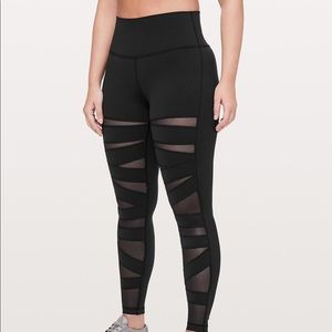 LULU LEMON MESH LEGGINGS